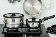 Zestawy garnków i patelni - ROYDX18/10 zestaw patelni i garnków ze stali nierdzewnej zdejmowane uchwyty - miniaturka - grafika 1