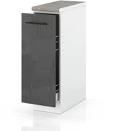 Szafki kuchenne - Szafka Kuchenna Stojąca Z Blatem Szafka Cargo 20cm Spremium Szary Połysk - miniaturka - grafika 1