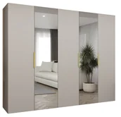 Szafy - Szafa uchylna otwierana MARBELLA 2 250 wys. 202 cm Kaszmir + u. Złoty - miniaturka - grafika 1