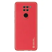 Etui i futerały do telefonów - Dux Ducis Yolo eleganckie etui pokrowiec ze skóry ekologicznej Xiaomi Redmi 10X 4G / Xiaomi Redmi Note 9 czerwony - miniaturka - grafika 1