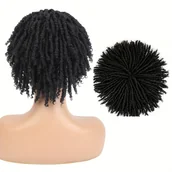 Pozostałe akcesoria fryzjerskie - TEMU 8-calowa syntetyczna wisiorka do włosów z długimi włosami z dużą siatką i 4 klipami - afrykańska kręta/kinkowa tekstura, gęstość dla kobiet i - miniaturka - grafika 1