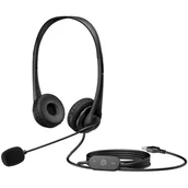 Słuchawki - HP Stereo USB Headset G2 428H5AA czarne - miniaturka - grafika 1