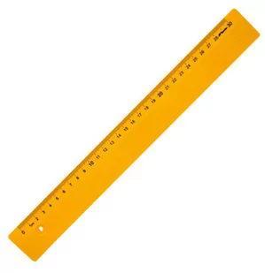 Leniar Linijka kolorowa 30cm żółty plastik 20091 - Linijki, ekierki - miniaturka - grafika 1