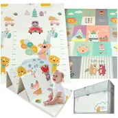 Maty piankowe - Mata piankowa składana dwustronna duża edukacyjna dla dzieci XPE 120x180 cm - miniaturka - grafika 1