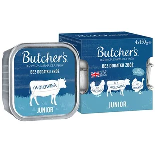 Karma dla psa BUTCHER'S Original Junior mix smaków (4 x 150 g) - Mokra karma dla psów - miniaturka - grafika 1