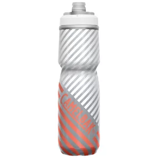 Bidon Camelbak Podium Chill 710ml Grey/Coral Stripe - Shakery i bidony sportowe - miniaturka - grafika 1