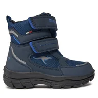 Buty dla chłopców - Śniegowce KangaRoos K-Leno Kibo Rtxdk 18954 000 4095 Granatowy - miniaturka - grafika 1