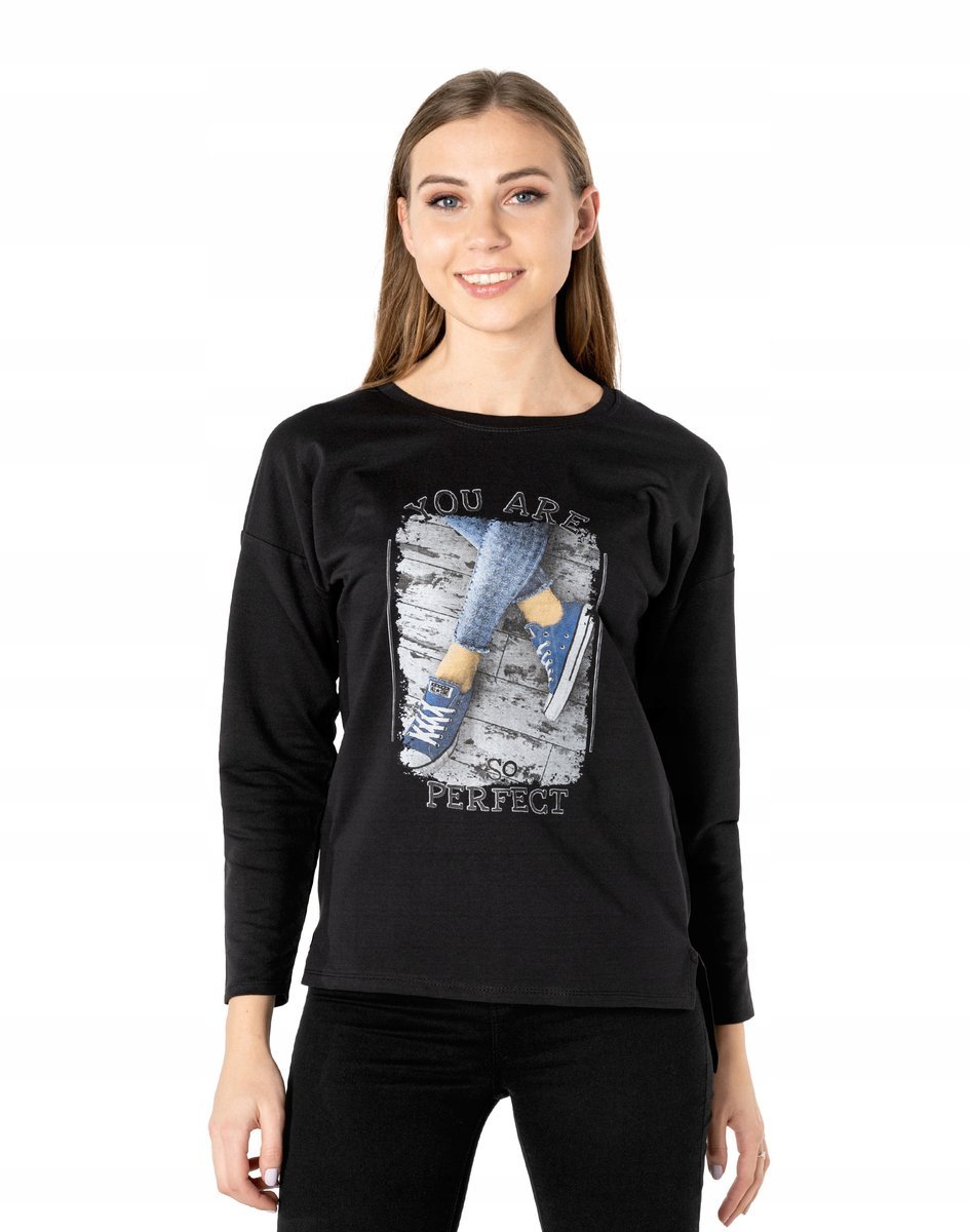 Bluzka Koszulka Damska z Długim Rękawem KL02-7 XL