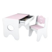 Zestawy mebli dla dzieci - Stolik z szufladą z jednym krzesełkiem Chmurka - miniaturka - grafika 1