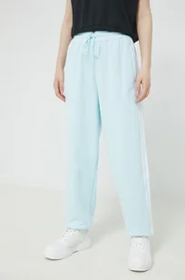 adidas Originals spodnie dresowe bawełniane damskie gładkie HM2144-ALMBLU - Spodnie damskie - miniaturka - grafika 1