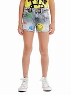 Spodenki damskie - Desigual Szorty jeansowe 23SGDD10 Niebieski Regular Fit - miniaturka - grafika 1