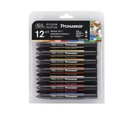 Kredki, ołówki, pastele i pisaki - Zestaw Promarkerów, Winsor&newton, 12+1 Manga Expansion Pack 1 - miniaturka - grafika 1