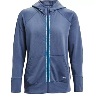 Bluza damska Under Armour Rival Terry Taped FZ Hoodie - Bluzy sportowe damskie - miniaturka - grafika 5