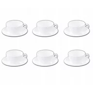 Serwisy do kawy i herbaty - Wilmax Filiżanka 100 Ml I Spodek-Zestaw 6 Szt  Wl-993002/6C - miniaturka - grafika 1