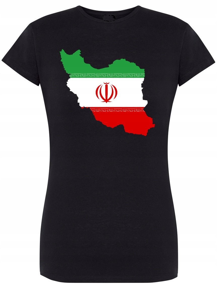 T-Shirt damski nadruk Iran Flaga Państwa r.XL
