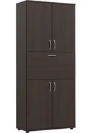 Regały - Klasyczny regał biurowy z drzwiczkami i barkiem wenge D5-T95 - miniaturka - grafika 1
