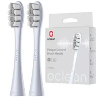 Końcówki do szczoteczek elektrycznych - Oclean Kontrola Kamienia P1C9 - Końcówki do szczoteczek srebrne 2 szt. - miniaturka - grafika 1