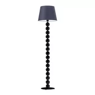 Lampy stojące - Lysne Lampa podłogowa BANGKOK abażur granatowy stelaż czarny 1711007 - miniaturka - grafika 1