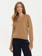 Swetry damskie - Morgan Sweter 242-MGOLD Beżowy Regular Fit - miniaturka - grafika 1