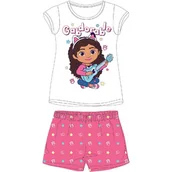 Piżamy dla dziewczynek - Komplet do spania piżama dla dziewczynki Koci Domek Gabi Biała - miniaturka - grafika 1