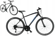 Rowery - Rower Crossowy 28" KANDS CROSS LINE 1100 rama 21" grafitowy niebieski R23 - miniaturka - grafika 1