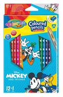 Przybory szkolne - Kredki ołówkowe trójkątne Colorino Kids 13 kolorów 12 sztuk z temperówką Mickey - PATIO - miniaturka - grafika 1