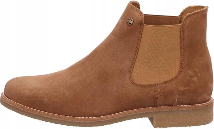 PANAMA JACK BOTKI DAMSKIE SKÓRZANE CAMEL NA KLOCKU 41 6IA