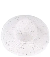 Czapki damskie - Modny duży pleciony damski kapelusz z cekinami - miniaturka - grafika 1