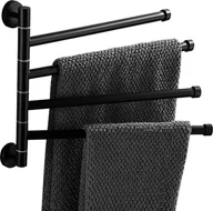 Ręczniki - Ruhhy 24474 Wieszak na ręczniki czteroramienny czarny - miniaturka - grafika 1
