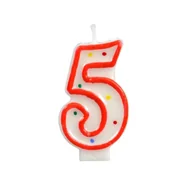 Urodziny dla dorosłych - Świeczka cyferka 5 kropki - świeca - miniaturka - grafika 1