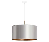 Lampy sufitowe - Duolla - Żyrandol na lince CANNES 1xE27/15W/230V śr. 45 cm srebrny/miedź - miniaturka - grafika 1