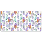 Podkładki na biurko - Mata ochronna na biurko Tropikalne kolorowe Piórka 120x60 cm - miniaturka - grafika 1