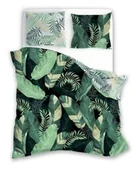 Pościel - Faro Pościel bawełniana 160x200 Trendy 011 zielona liście - miniaturka - grafika 1