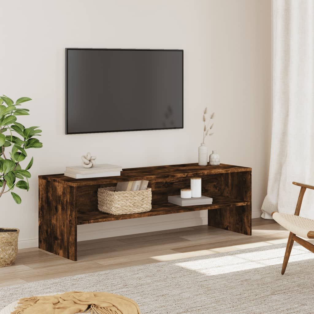 vidaXL Szafka pod TV, przydymiony dąb, 120x40x40 cm