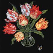 Malowanie po numerach - Zestaw do malowania po numerach. Eleganckie tulipany ©kovtun_olga_art 40x40 cm, KHO3216 - miniaturka - grafika 1