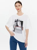 Koszulki i topy damskie - Calvin Klein T-Shirt Photo Print Graphic K20K204995 Biały Relaxed Fit - miniaturka - grafika 1