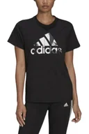 Koszulki i topy damskie - Koszulka damska Adidas Aop T-Shirt bawełniana czarna-XS - miniaturka - grafika 1