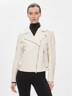 Kurtki damskie - Boss Ramoneska Sajina 50505622 Beżowy Slim Fit - miniaturka - grafika 1