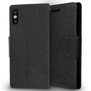 Zizo Flap Wallet Pouch Etui iPhone X z kieszeniami na karty + stand up (Black/Black) - Etui i futerały do telefonów - miniaturka - grafika 3