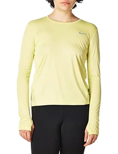 Nike Damska koszulka z długim rękawem W NK MILER TOP LS Limelight/(odblaskowy silv), M - Koszulki i topy damskie - miniaturka - grafika 1