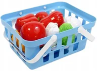 Zabawki AGD - WARZYWA OWOCE DO KROJENIA KUCHNIA AKCESORIA DO ZABAWY KOSZYK NA ZAKUPY - miniaturka - grafika 1