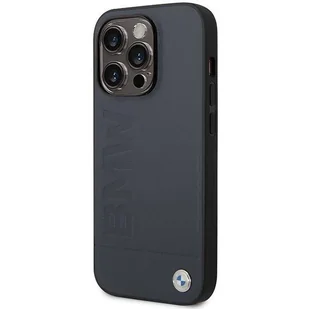 Etui BMW BMHMP14LSLLNA iPhone 14 Pro 6,1" granatowy/navy hardcase Leather Hot Stamp MagSafe - Etui i futerały do telefonów - miniaturka - grafika 2