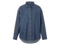 Koszule damskie - esmara® Koszula jeansowa damska z bawełny (Niebieski, 34) - miniaturka - grafika 1