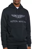 Bluzy męskie - Hackett London Męska bluza z kapturem AMR, czarna, S - miniaturka - grafika 1