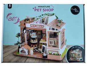 Miniaturowy domek PET SHOP DIY z oświetleniem LED 3D - Zabawki kreatywne - miniaturka - grafika 1
