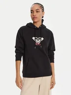 Bluzy damskie - Roxy Bluza ERJFT05020 Czarny Regular Fit - miniaturka - grafika 1