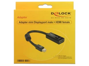 Delock adapter Displayport mini(M) -> HDMI(F) 18cm 65099 - Adaptery i przejściówki - miniaturka - grafika 6