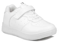 Buty dla dziewczynek - Buty dziecięce sportowe na rzepy skórzana wkładka całe białe Axim 24393B-32 - miniaturka - grafika 1