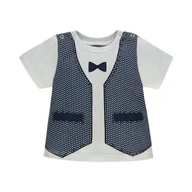 Bluzki damskie - Chłopięca Bluzka Z Krótkim Rękawem, niebieski, rozmiar 56 - miniaturka - grafika 1