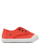 Buty dla chłopców - Tommy Hilfiger Trampki Low Cut Easy-On Sneaker T1X9-32824-0890 S Koralowy - miniaturka - grafika 1